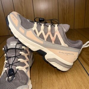Salomon ACS+‎ OG Athletic Trail Running Shoes Beige Gray US W13 M12 Quick Lace